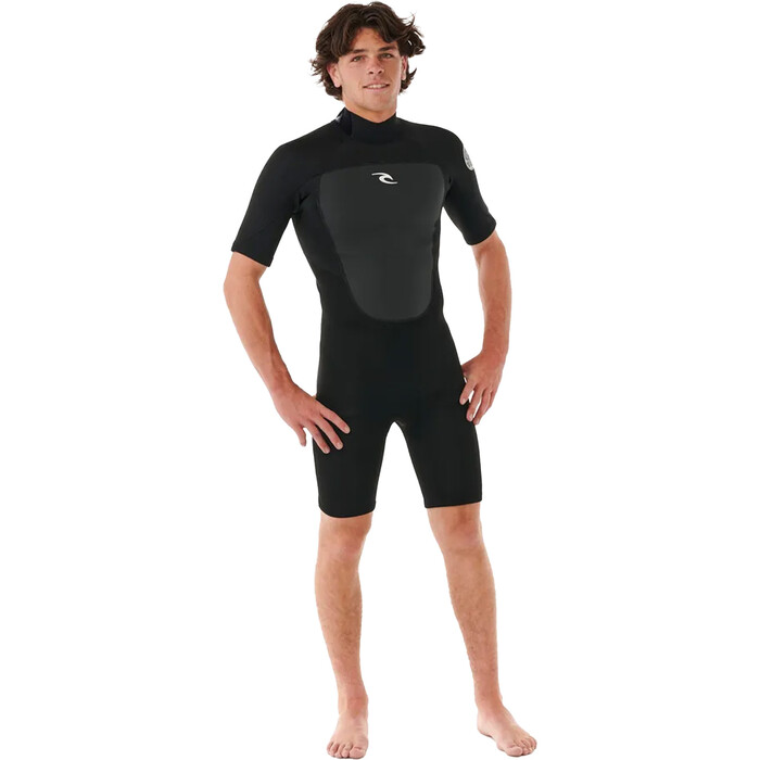 2024 Rip Curl Mens Omega 2mm Back Zip Shorty Wetsuit 11LMSP - Black